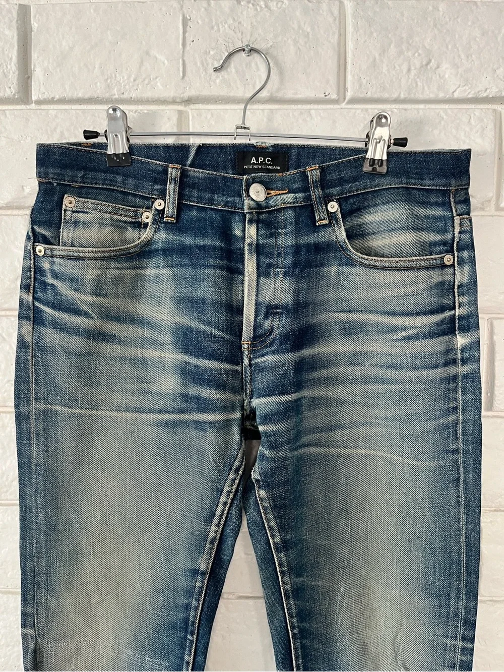 A.P.C. Petite New Standard Raw Selvedge Denim in Blue Size 30